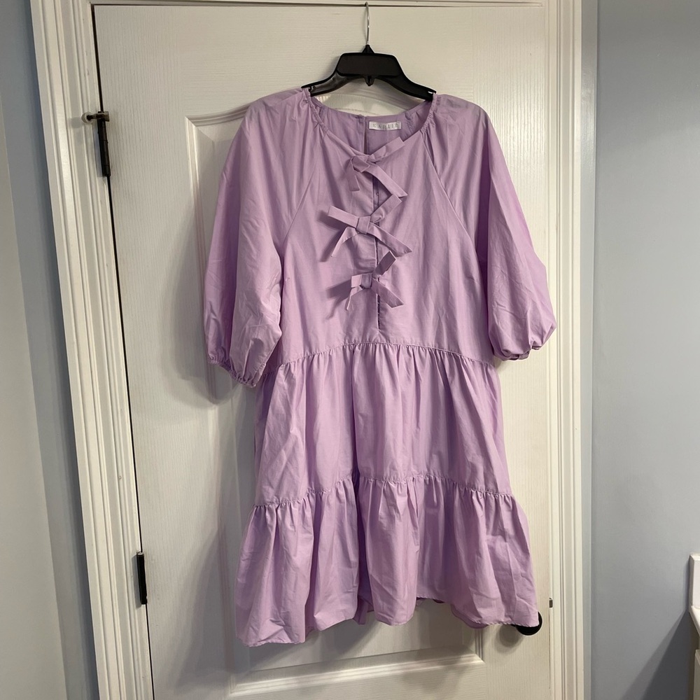 Lavender Dress with Bows